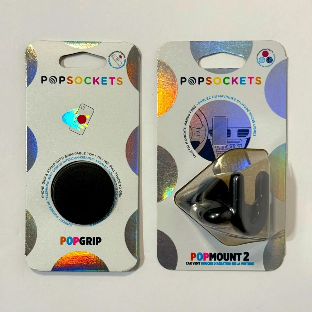 POPSOCKETS PopMount 2 + Popgrip bundle Black